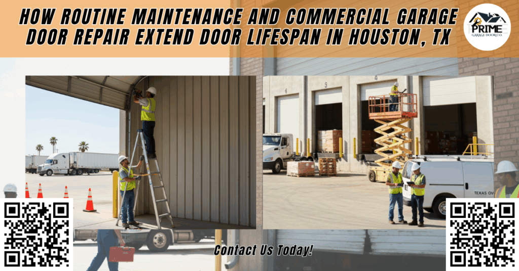 How Routine Maintenance and Commercial Garage Door Repair Extend Door Lifespan in Houston, TX 1 How Routine Maintenance and Commercial Garage Door Repair Extend Door Lifespan in Houston, TX